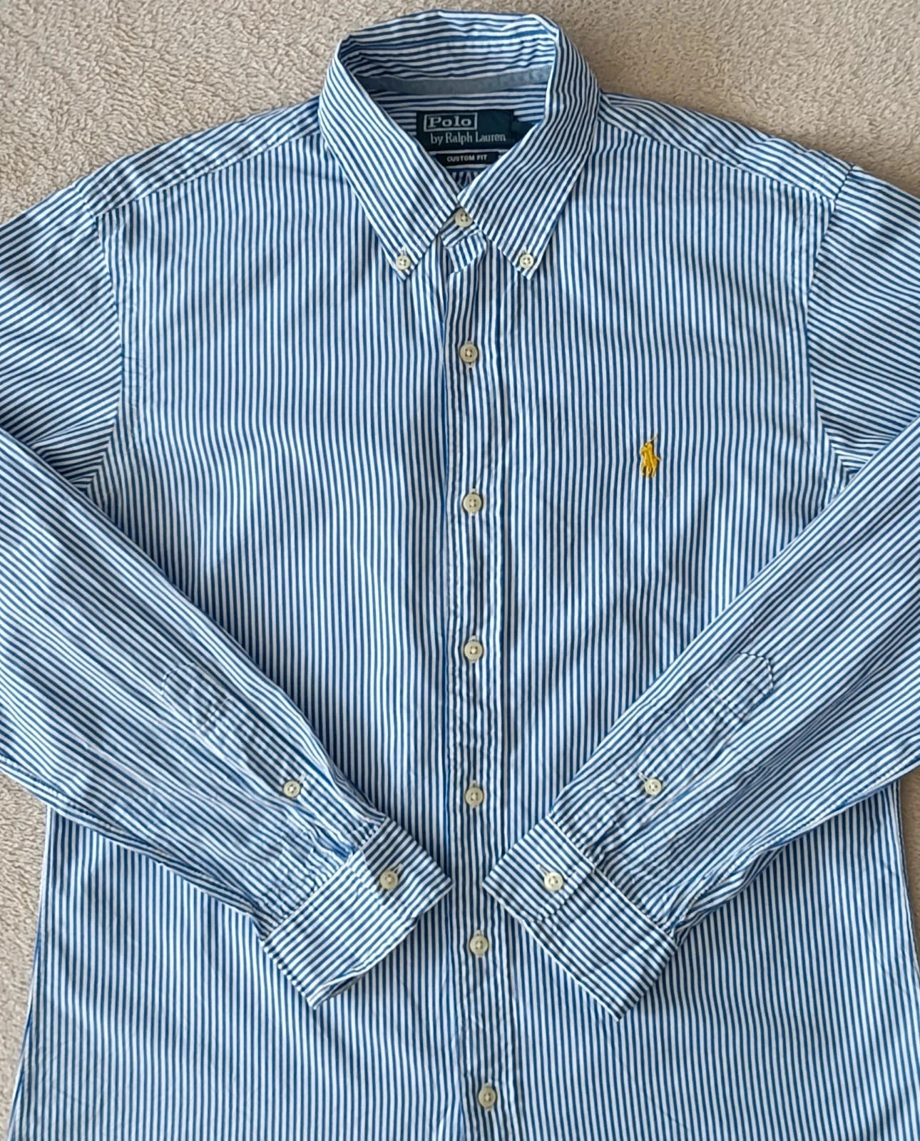 Polo Ralph Lauren blauw gestreept overhemd wit Maat M – photo 4